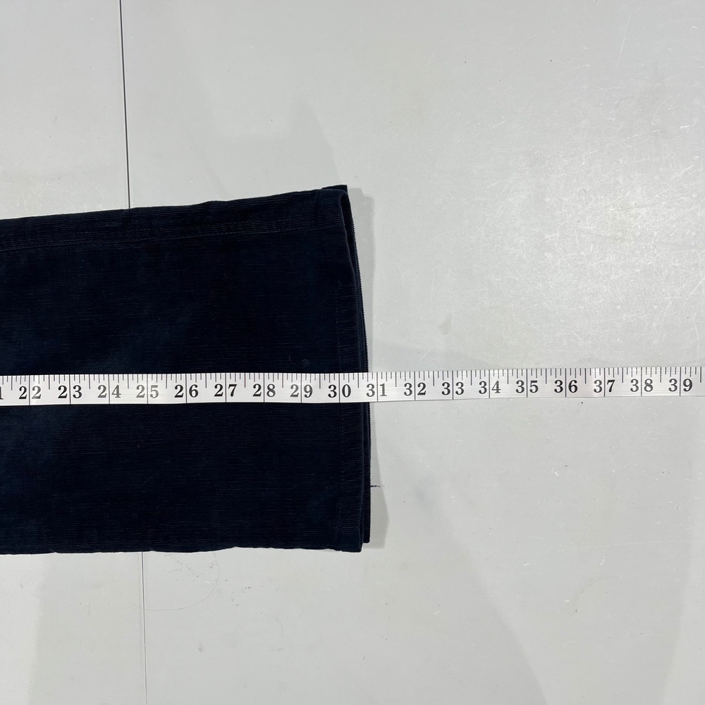 J. Jill Preppy Boho Navy Mature Corduroy Pants Womens 12 Stretch Straight Leg - Picture 9 of 10